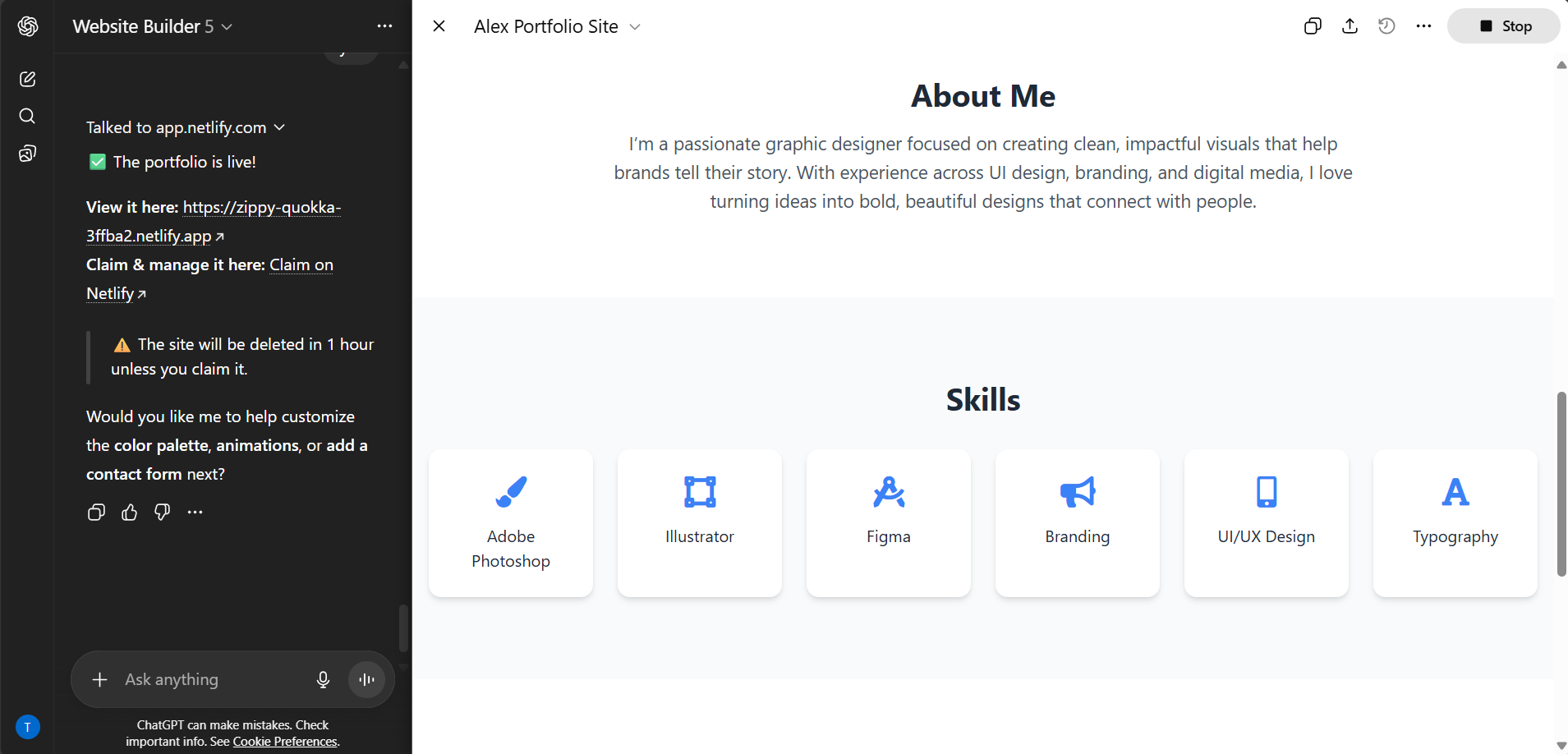 Website Builder GPT screenshot 4
