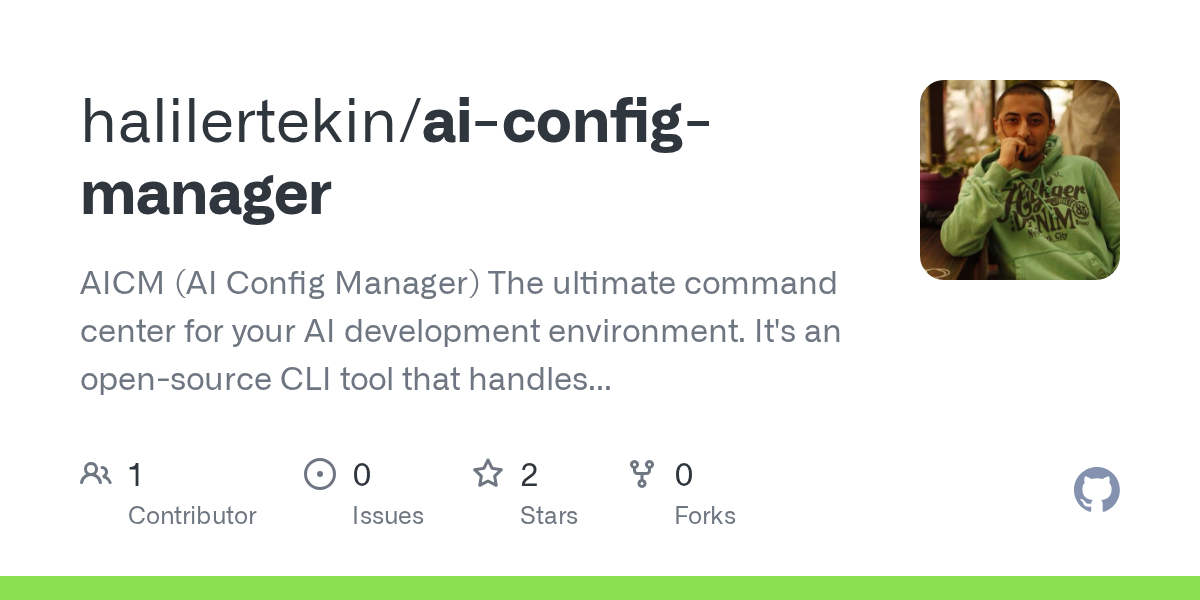 AI Config Manager (AICM) screenshot 1
