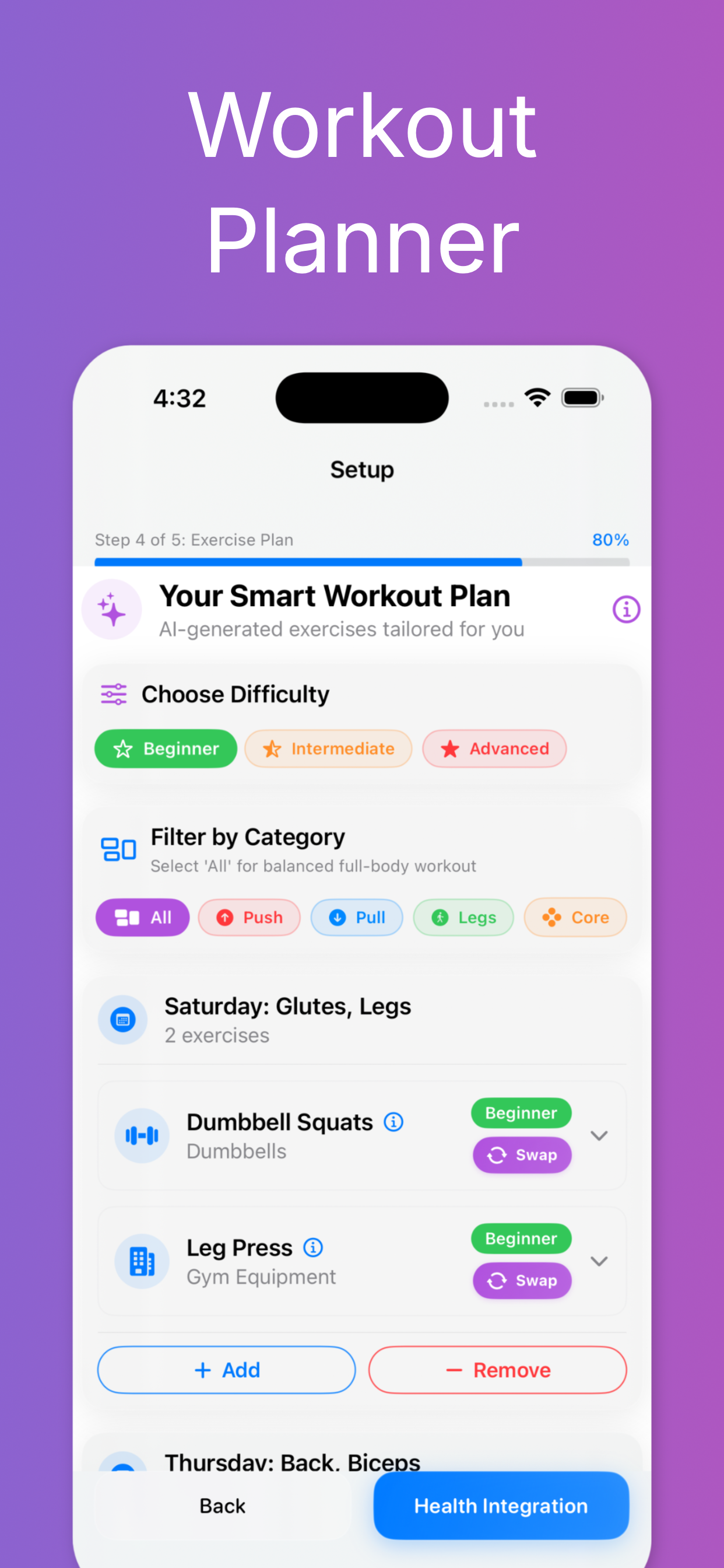 Gain - AI-Powered Home Workout Planner screenshot 6
