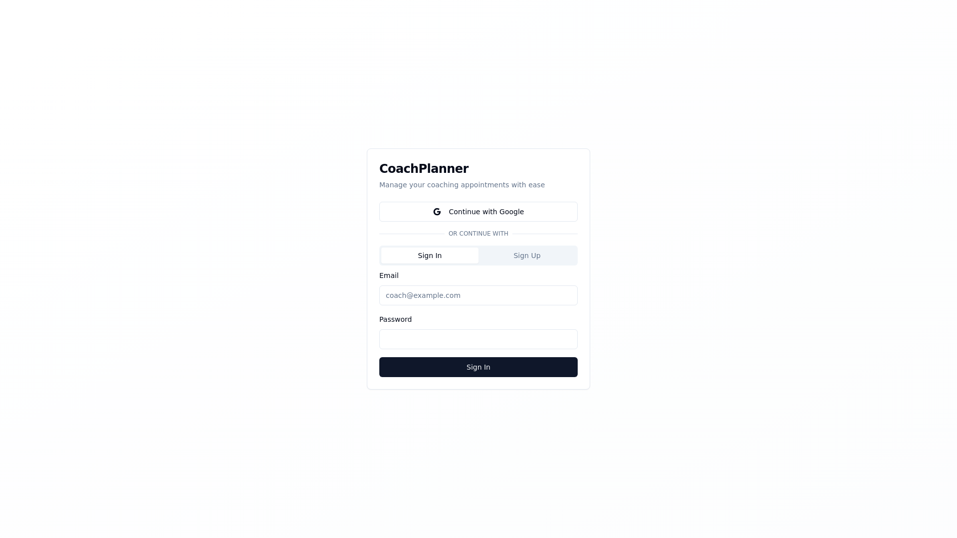 CoachPlanner screenshot 2