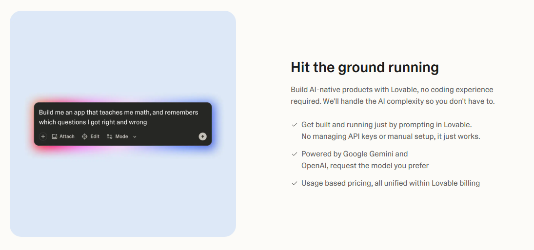 Lovable Cloud & AI screenshot 2