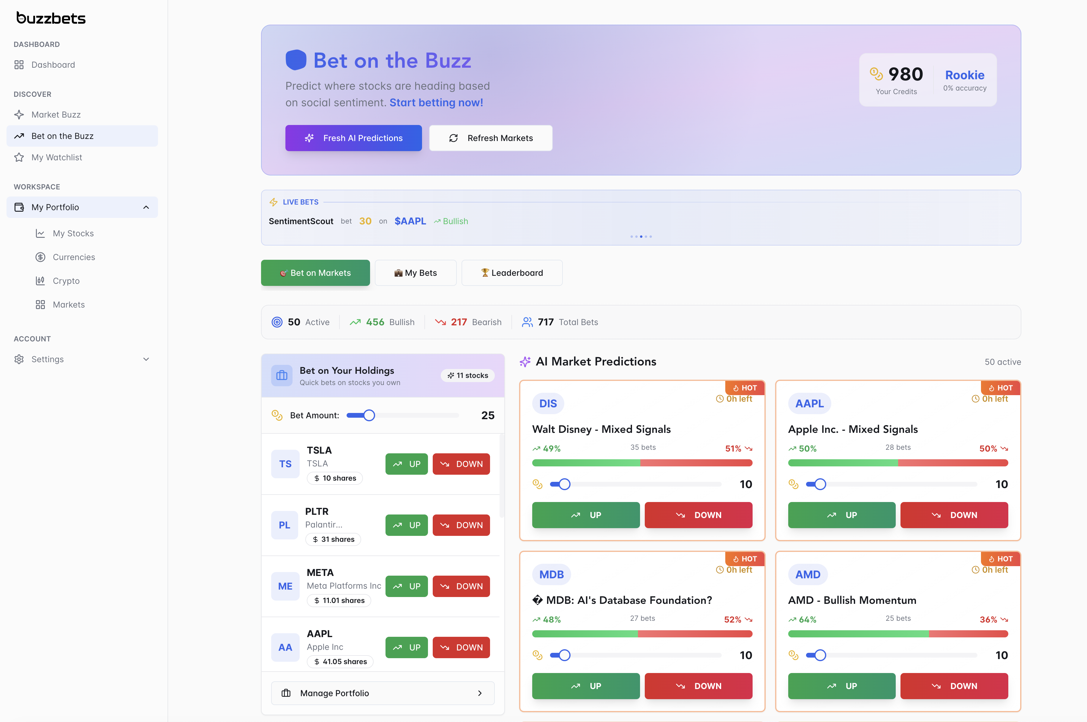 BuzzBets.ai screenshot 2