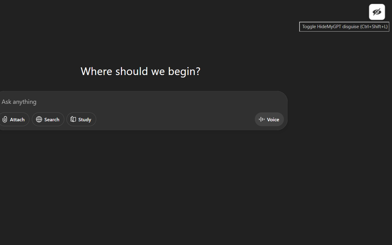 HideMyGPT screenshot 2