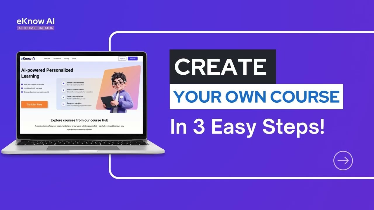 eKnow AI Course Creator Tutor screenshot 1