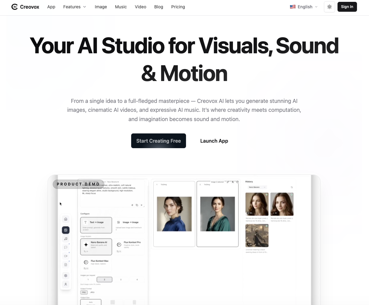 Creovox AI screenshot 2
