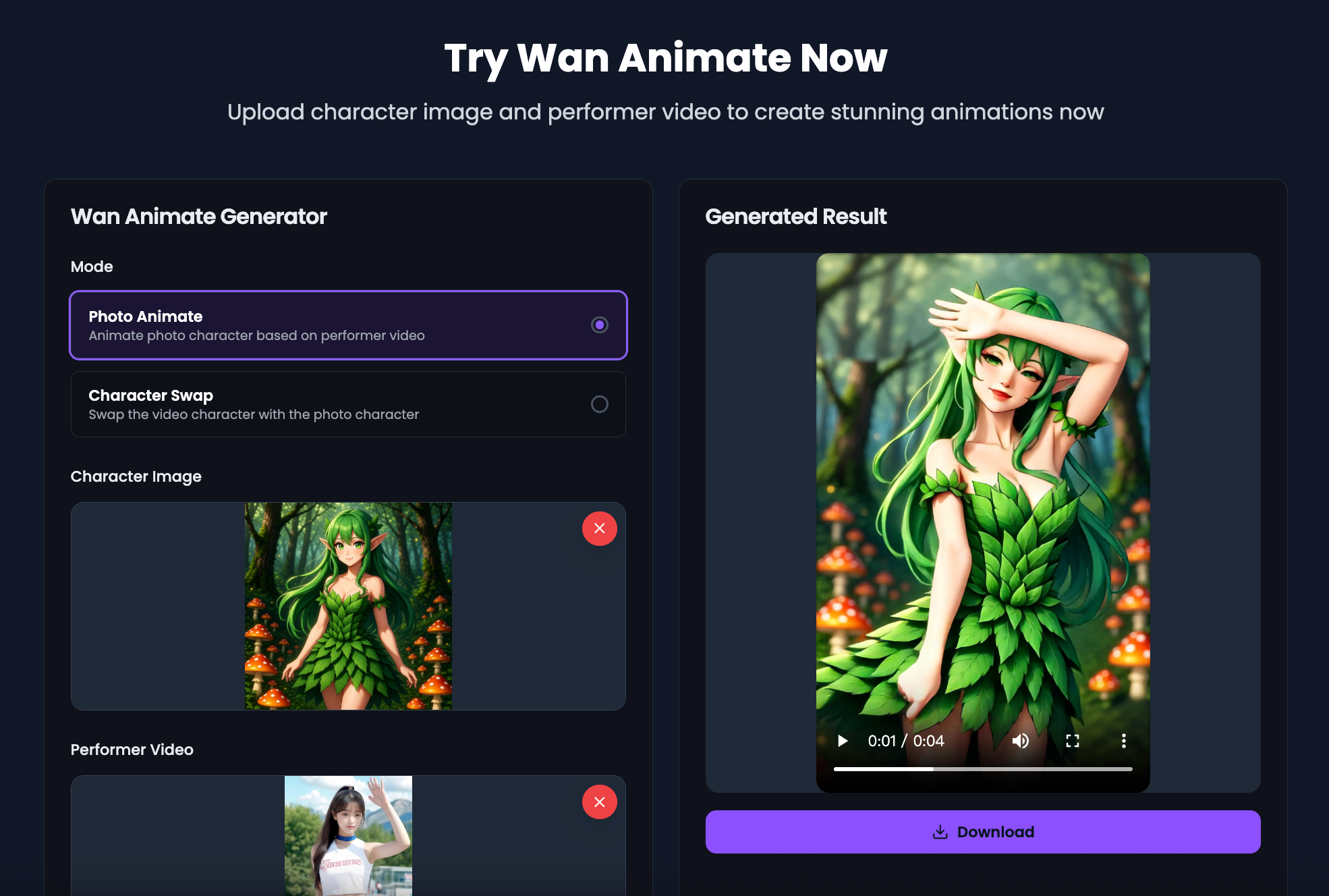 Wan Animate screenshot 3