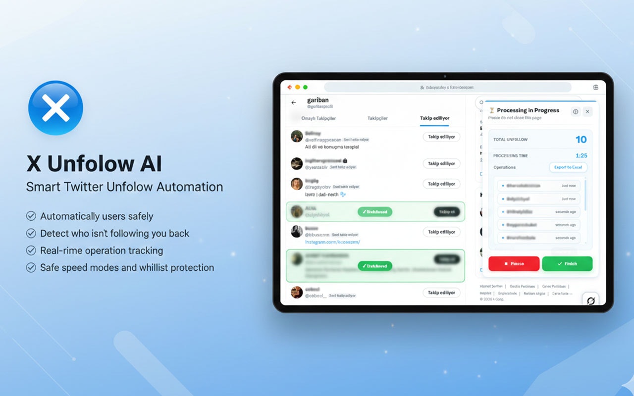 X Unfollow AI – Twitter Unfollow Tool screenshot 1