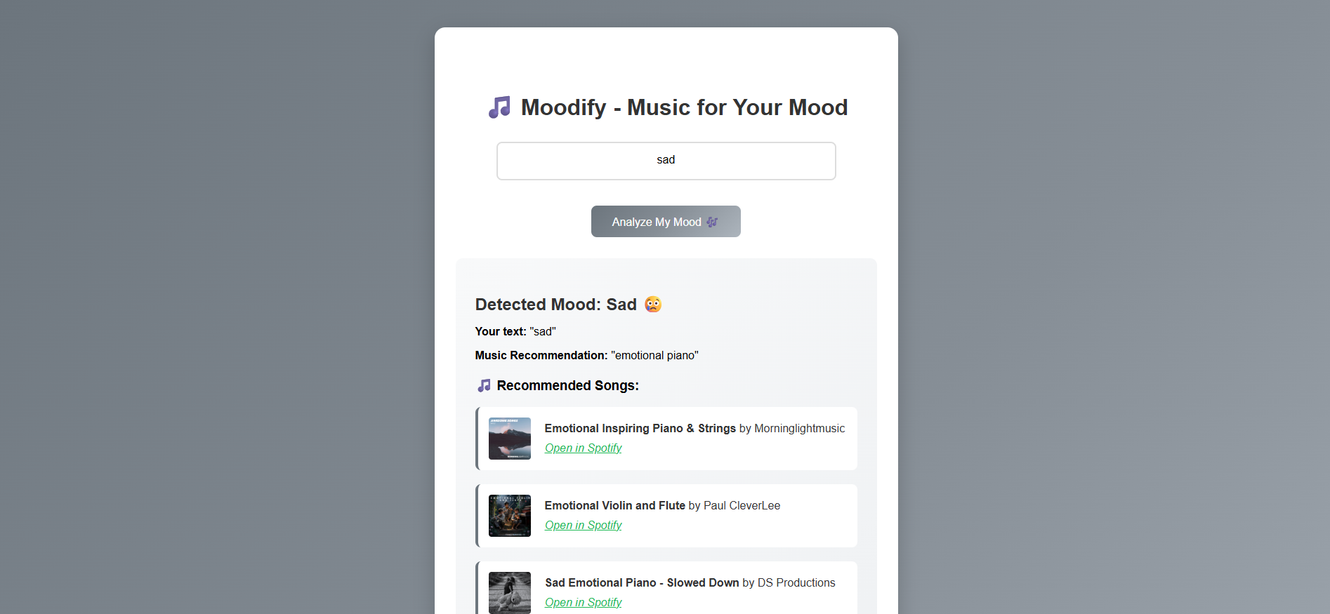 Moodify screenshot 3