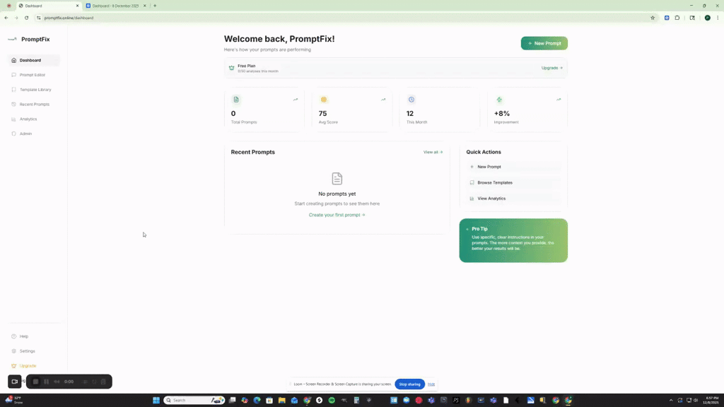 Prompt Debugger and Template Library screenshot 1