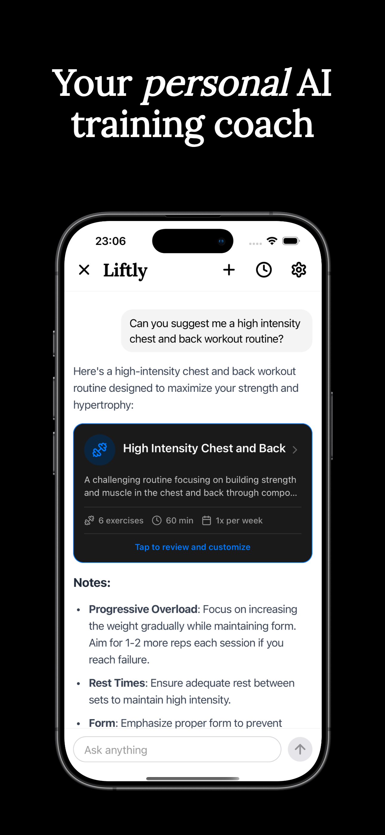 Liftly – Voice-Powered Workout Logging screenshot 3