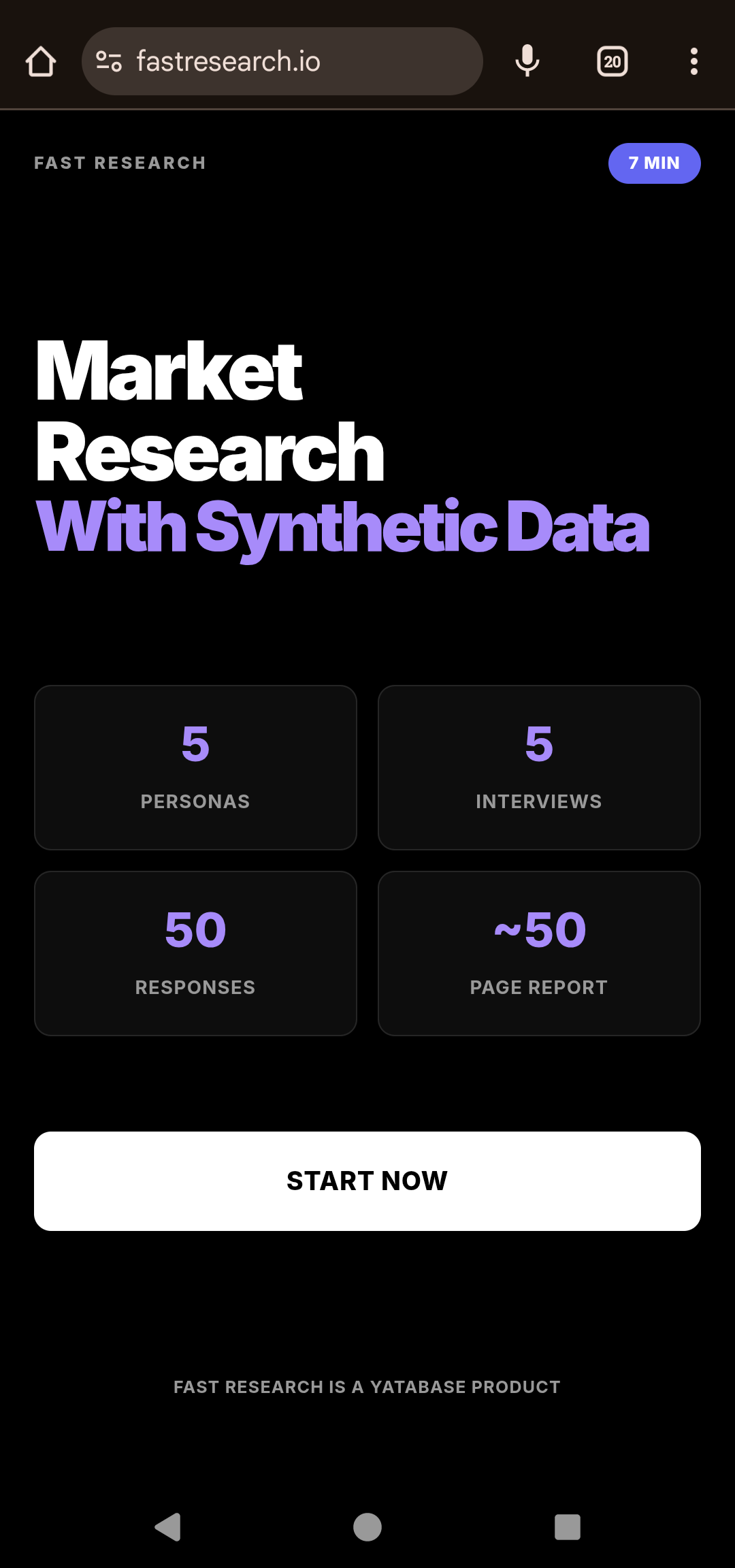 Fast Research for Founders screenshot 1