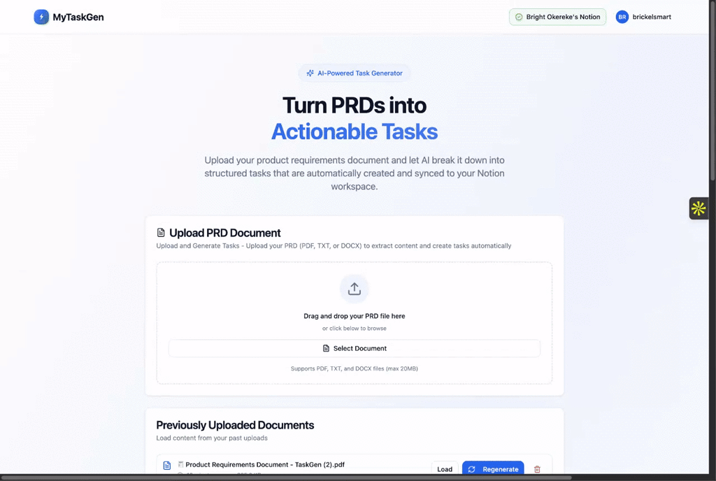 TaskGen screenshot 2