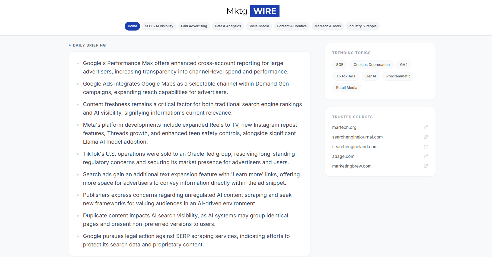 MktgWire screenshot 2