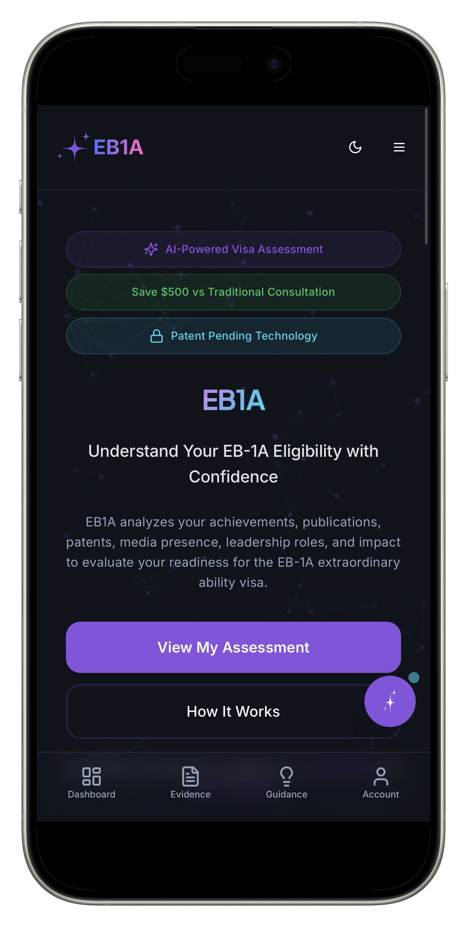 AI Powered EB1A Eligibility Check screenshot 1