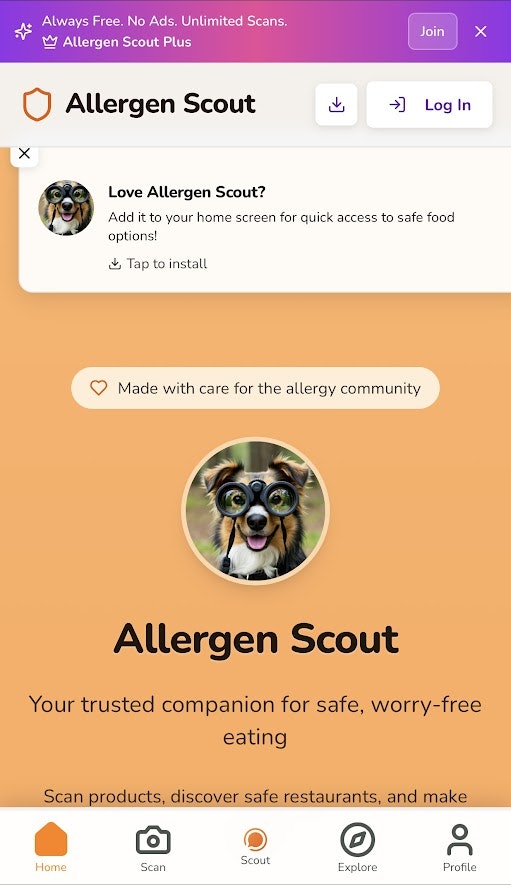 Allergen Scout screenshot 2