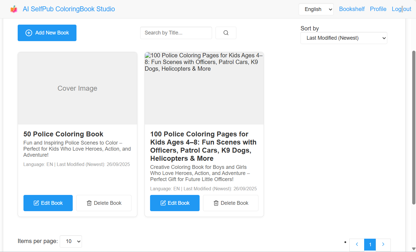 AI SelfPub ColoringBook Studio screenshot 2