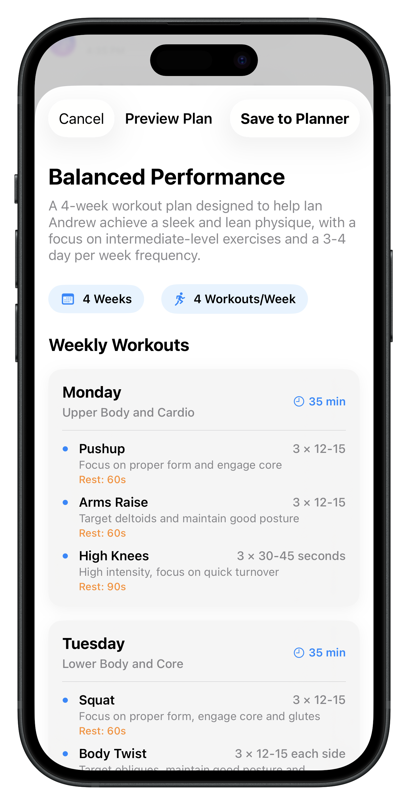 Aiza: Fitness Coach screenshot 1