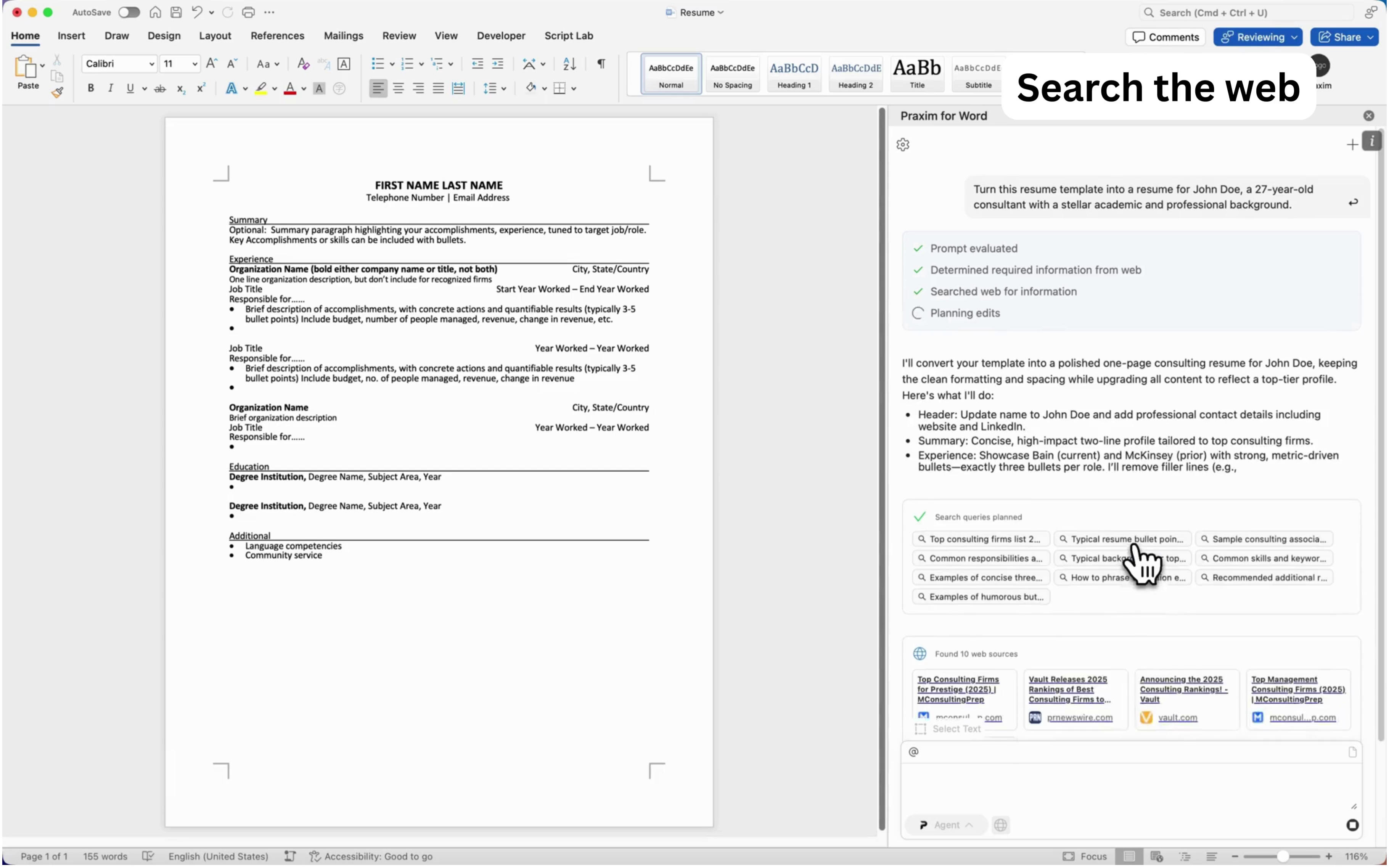 Praxim for Word screenshot 3