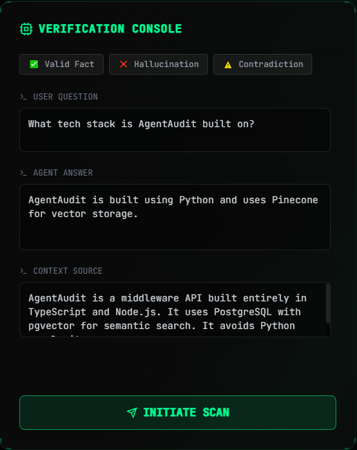 AgentAudit screenshot 1