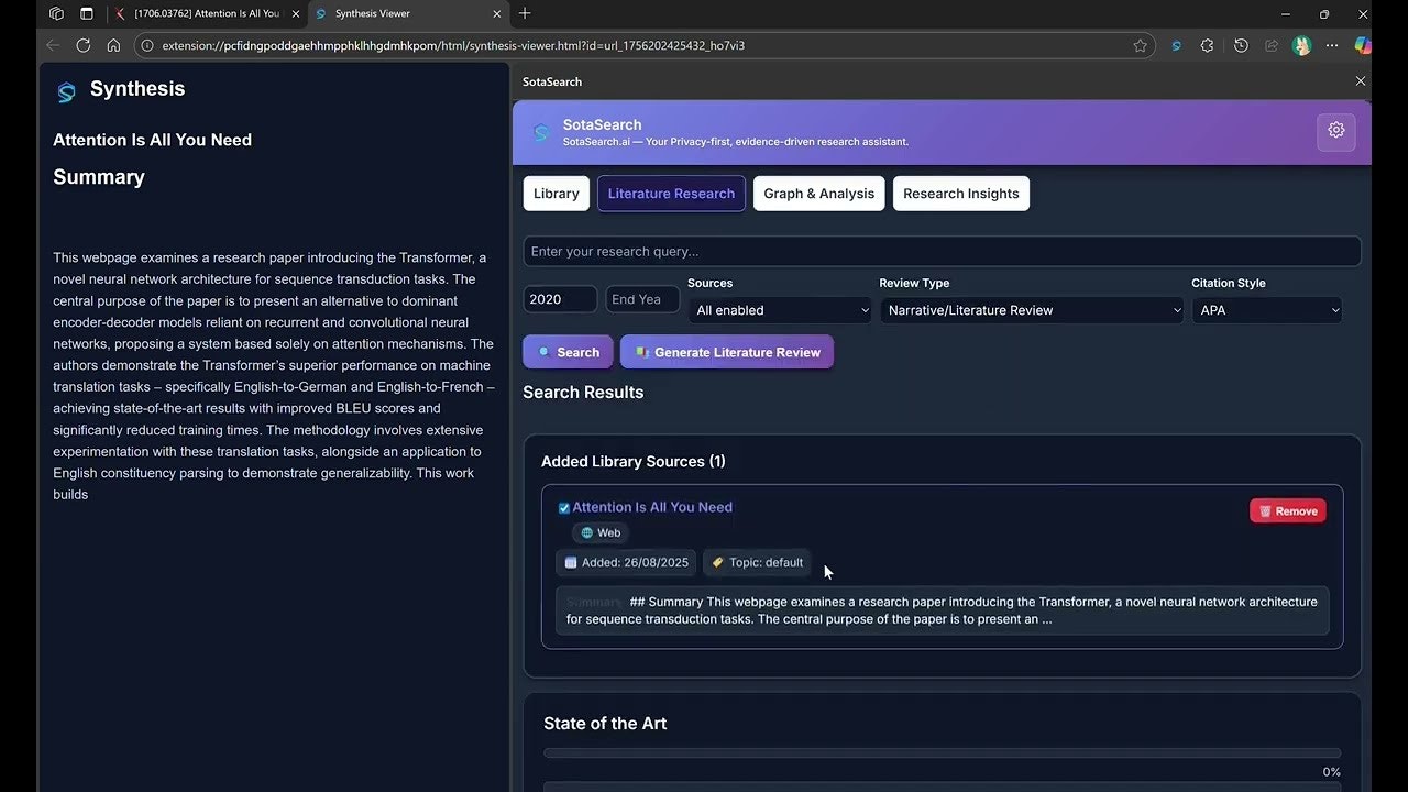 SotaSearch.ai screenshot 1