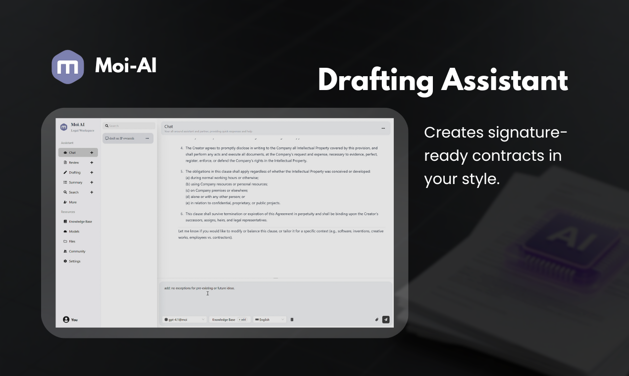 Moi AI - assistant for enterprise legal  screenshot 5