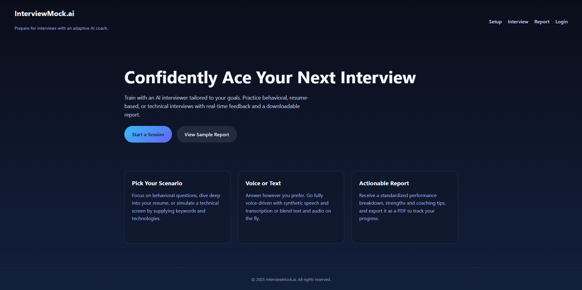 InterviewMock.ai screenshot 1