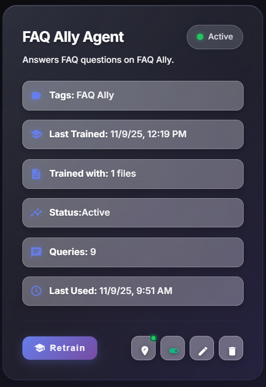 FAQ Ally screenshot 2