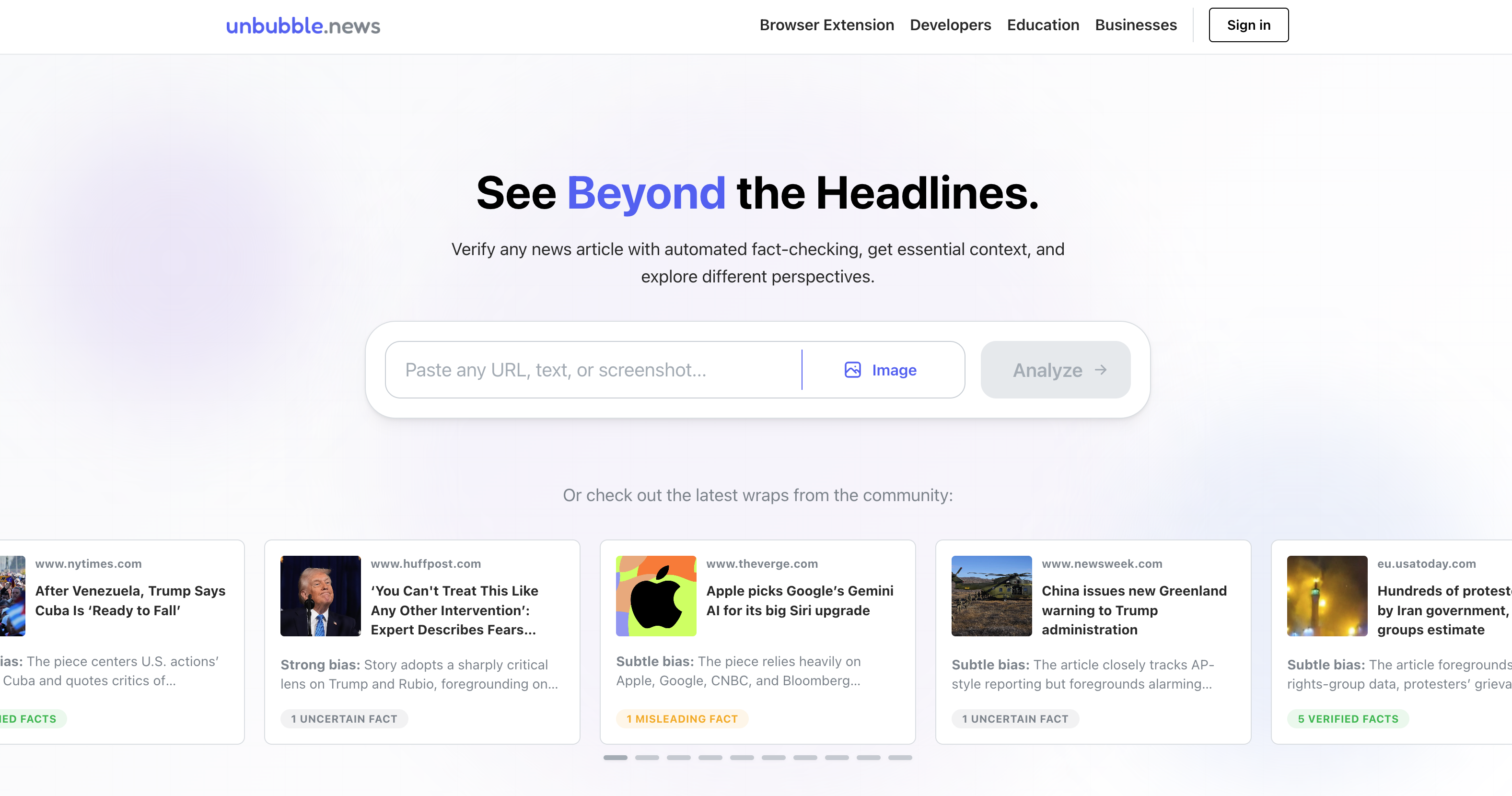 Unbubble News screenshot 2