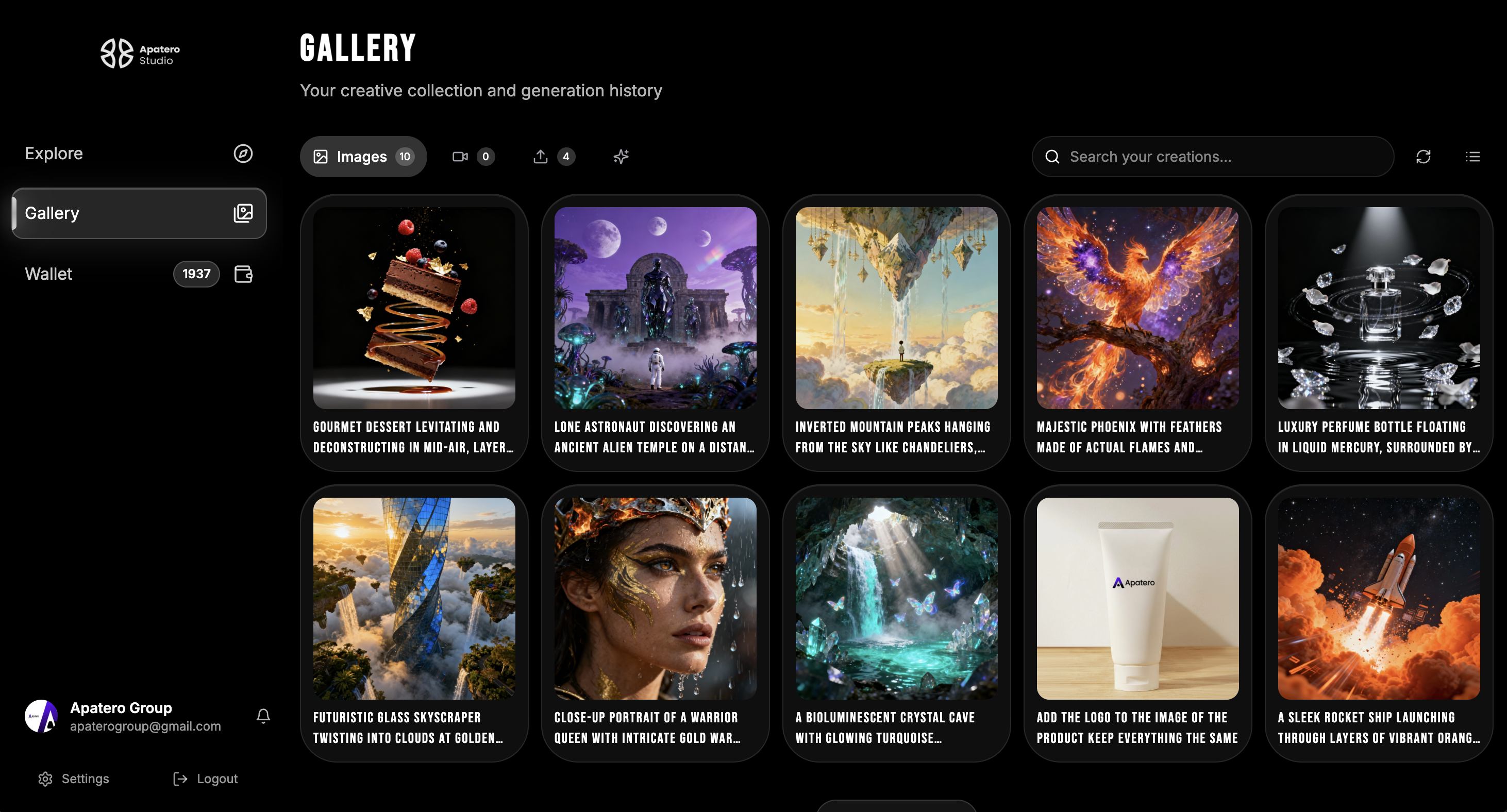 Apatero Studio screenshot 2