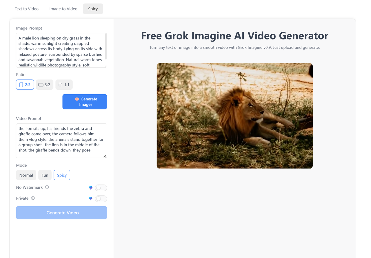 XImagine.io：Grok Imagine Video Generator screenshot 4