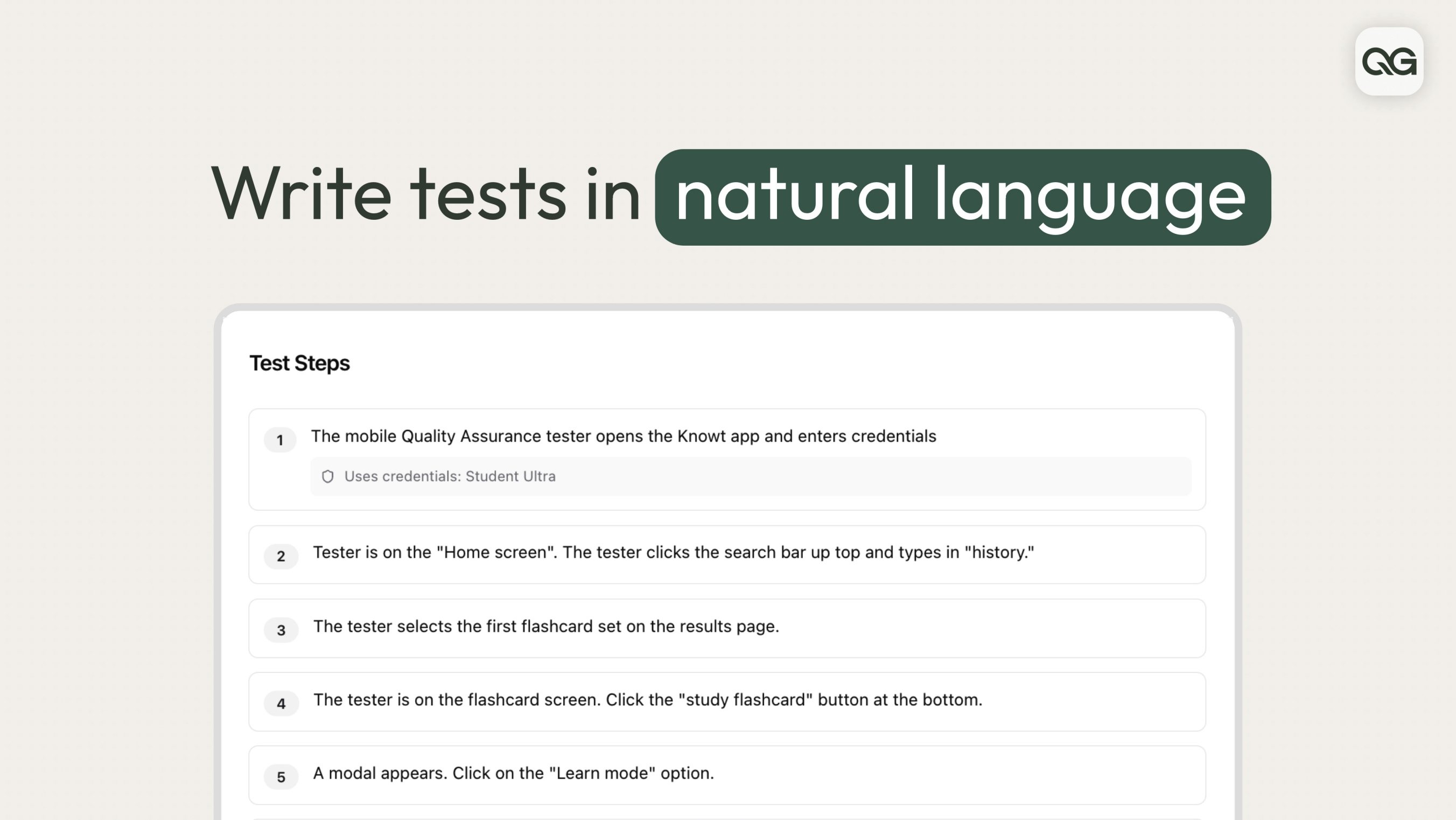 QualGent screenshot 3