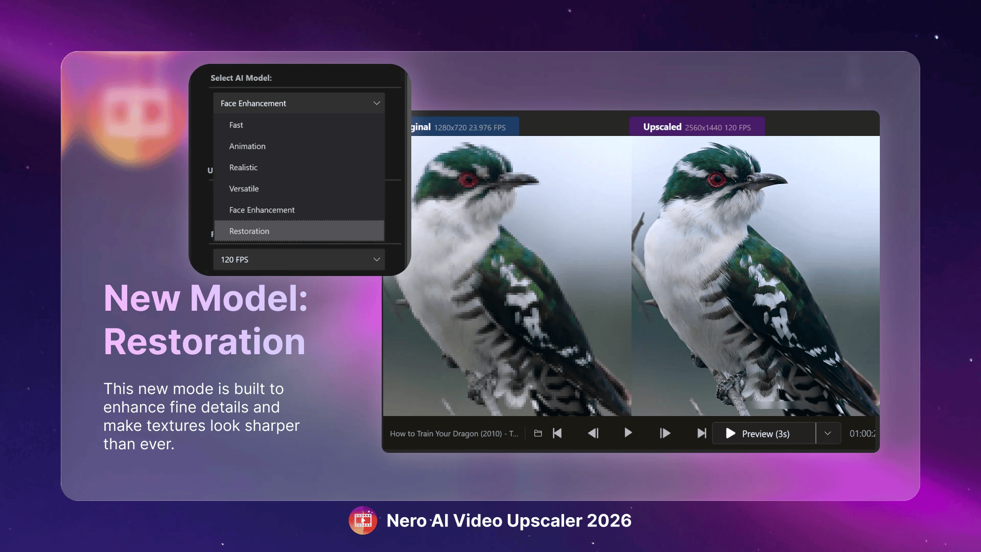 Nero AI Video Upscaler 2026 screenshot 1