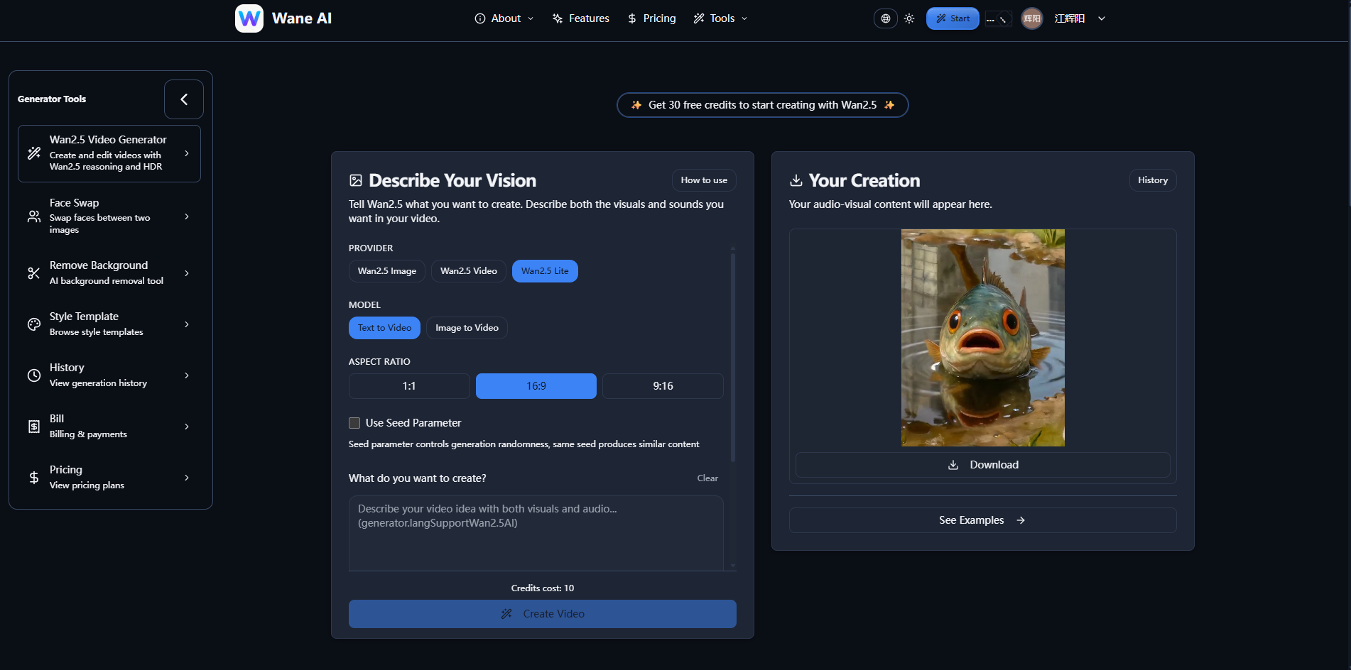 Wan2.5 AI screenshot 1