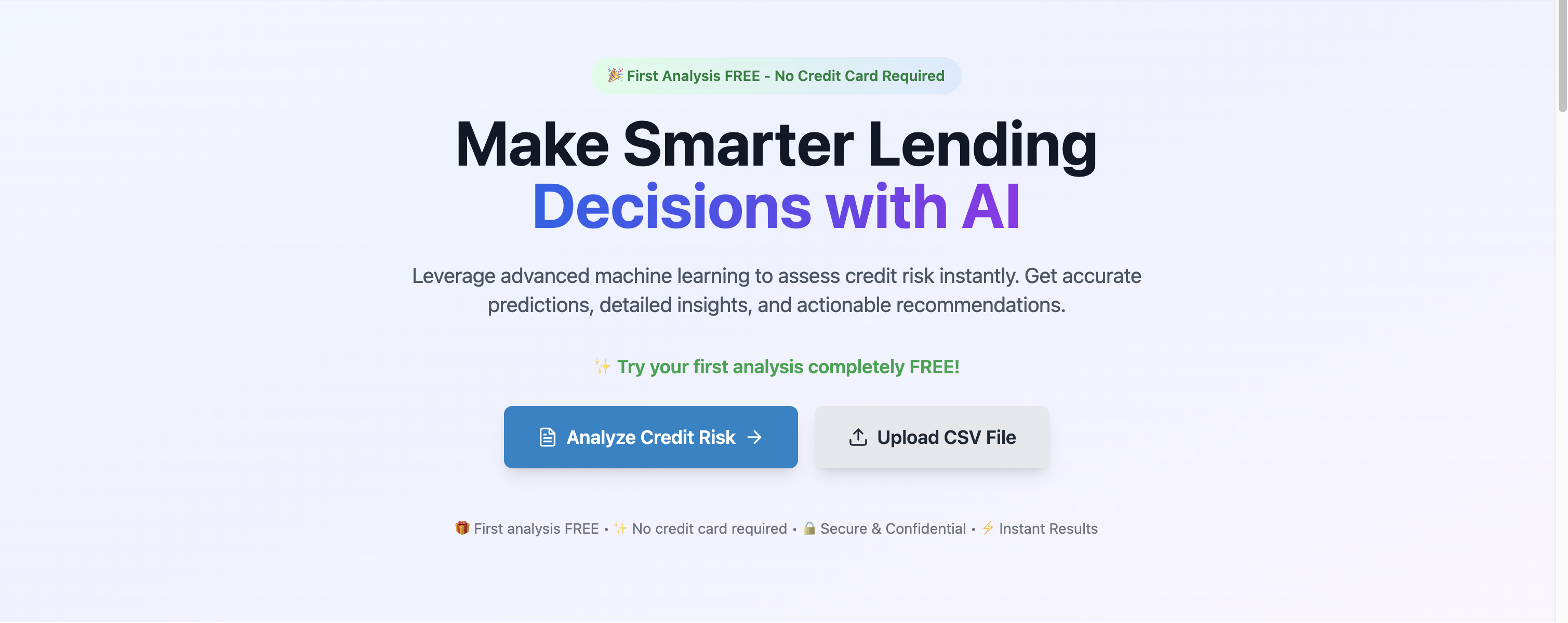AI credit risk analyser
