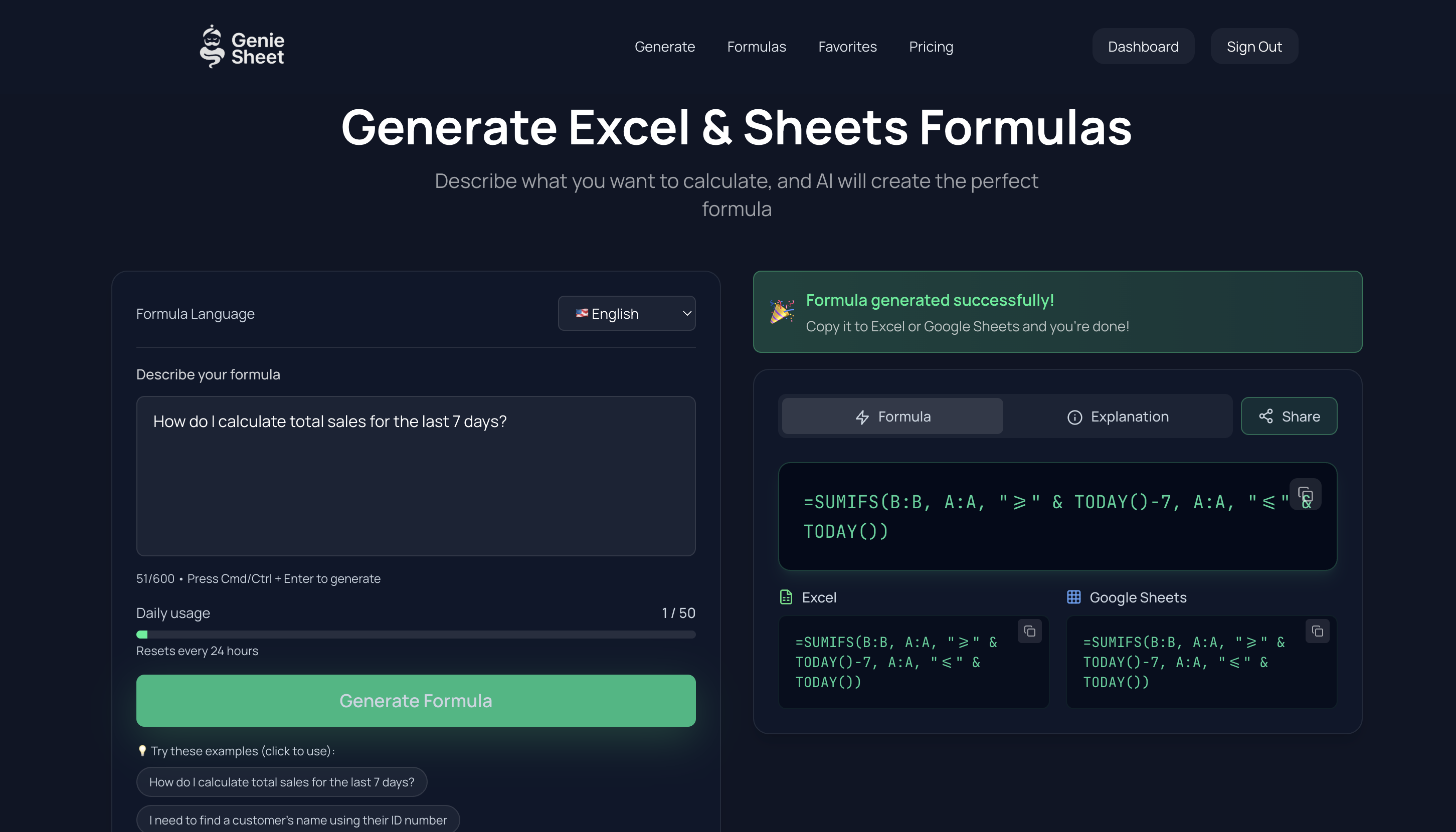 GenieSheet screenshot 3