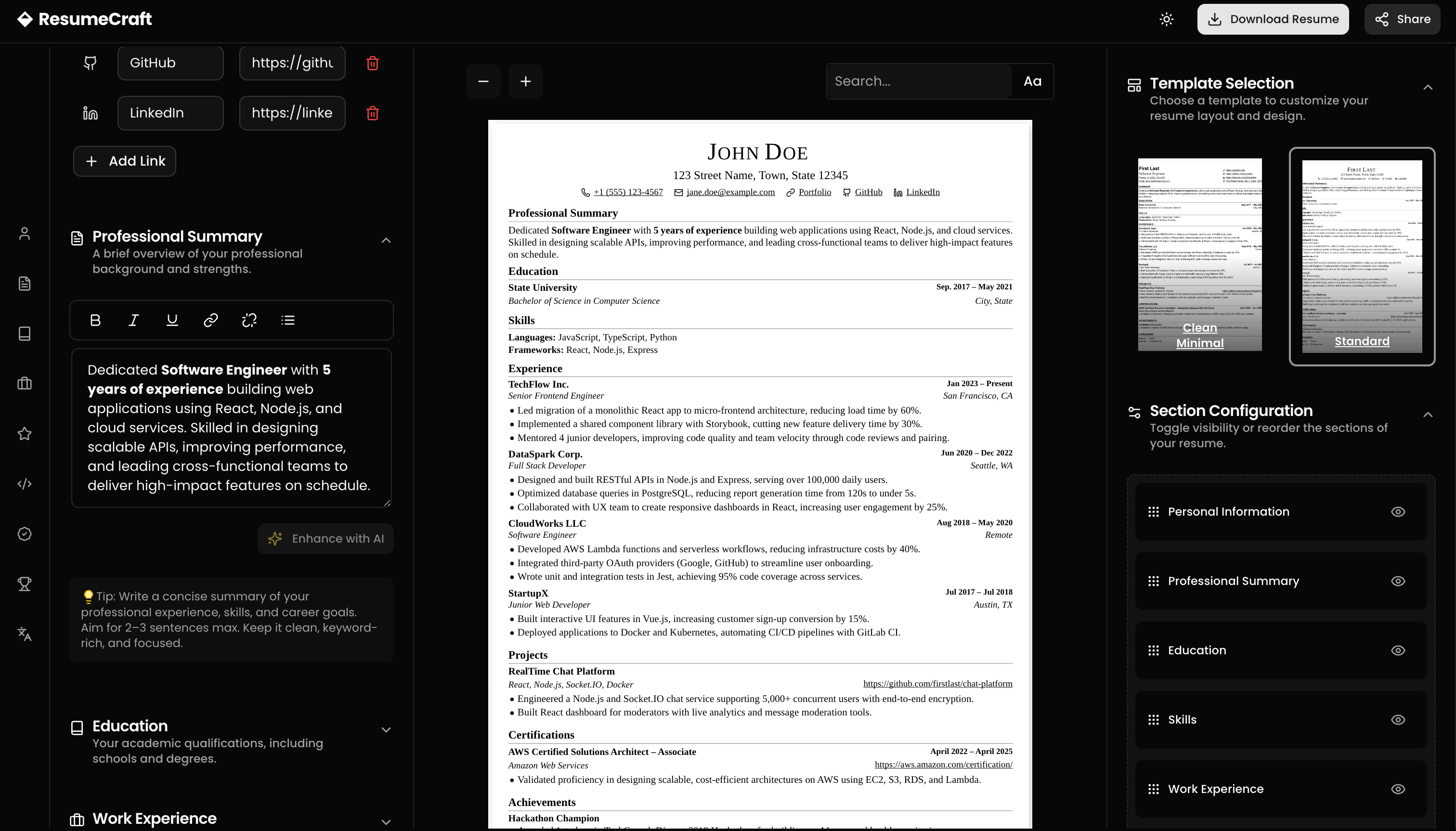 ResumeCraft screenshot 3