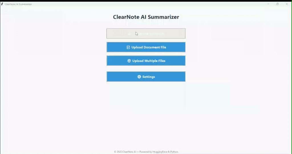 AI Text/Audio Summarizer screenshot 1