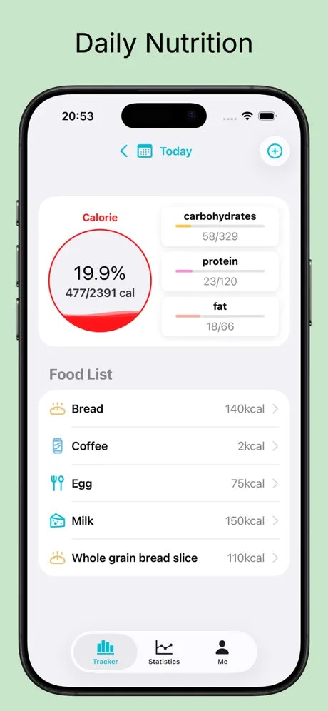 Nutri Trax-Calorie tracker screenshot 1