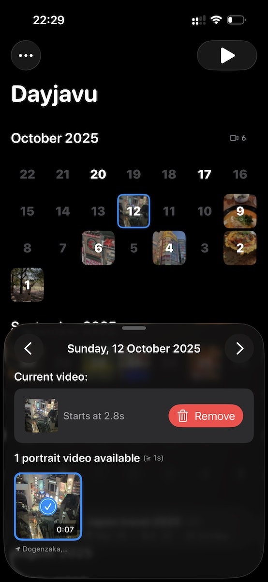 Dayjavu screenshot 2