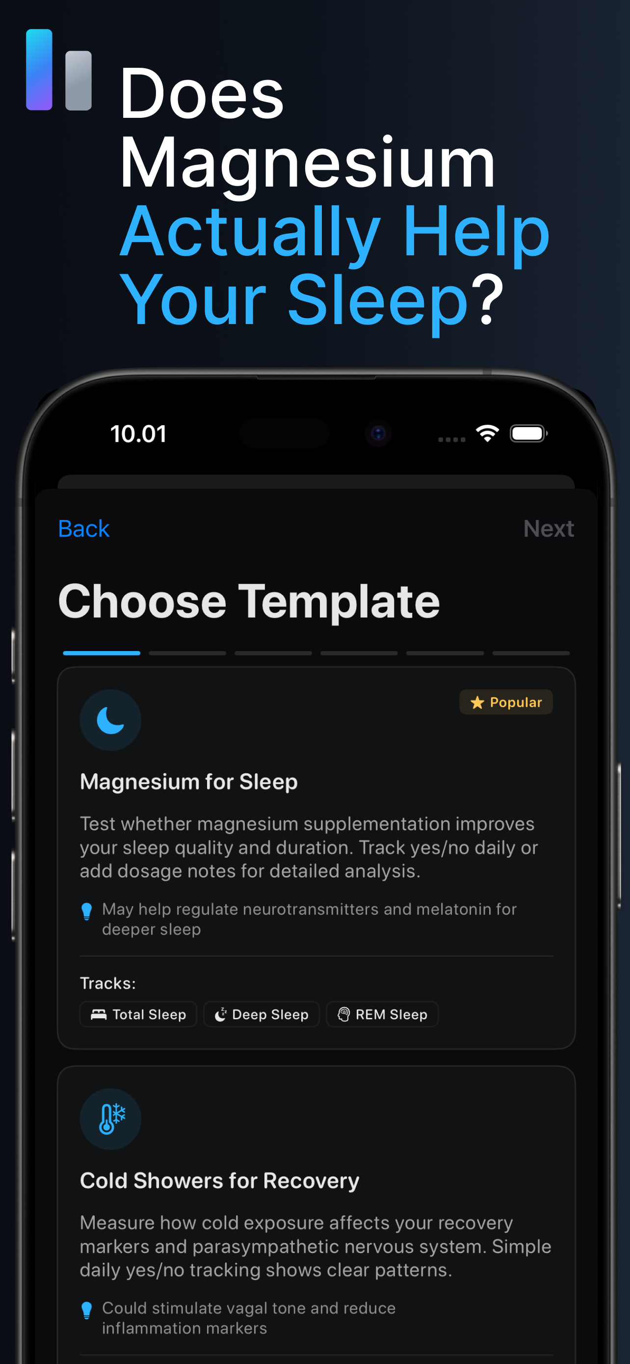 Trialist — Health Experiments screenshot 1