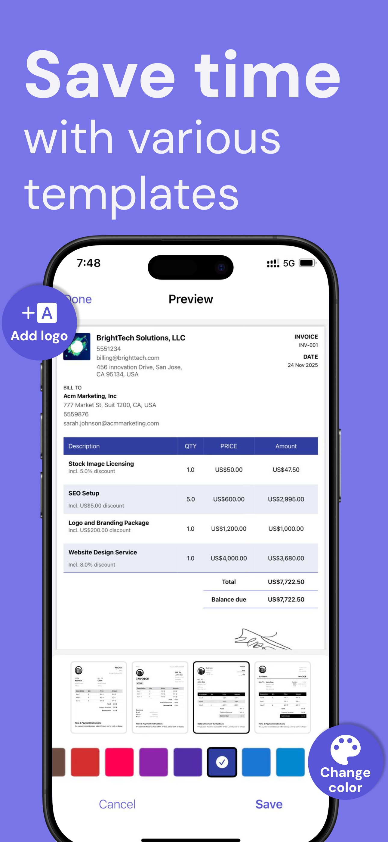Invoice Maker: InvoiceMate screenshot 3