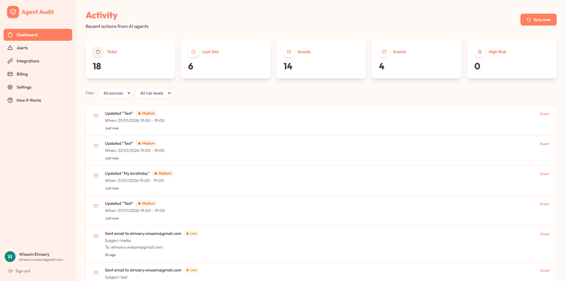 Agent Audit screenshot 2