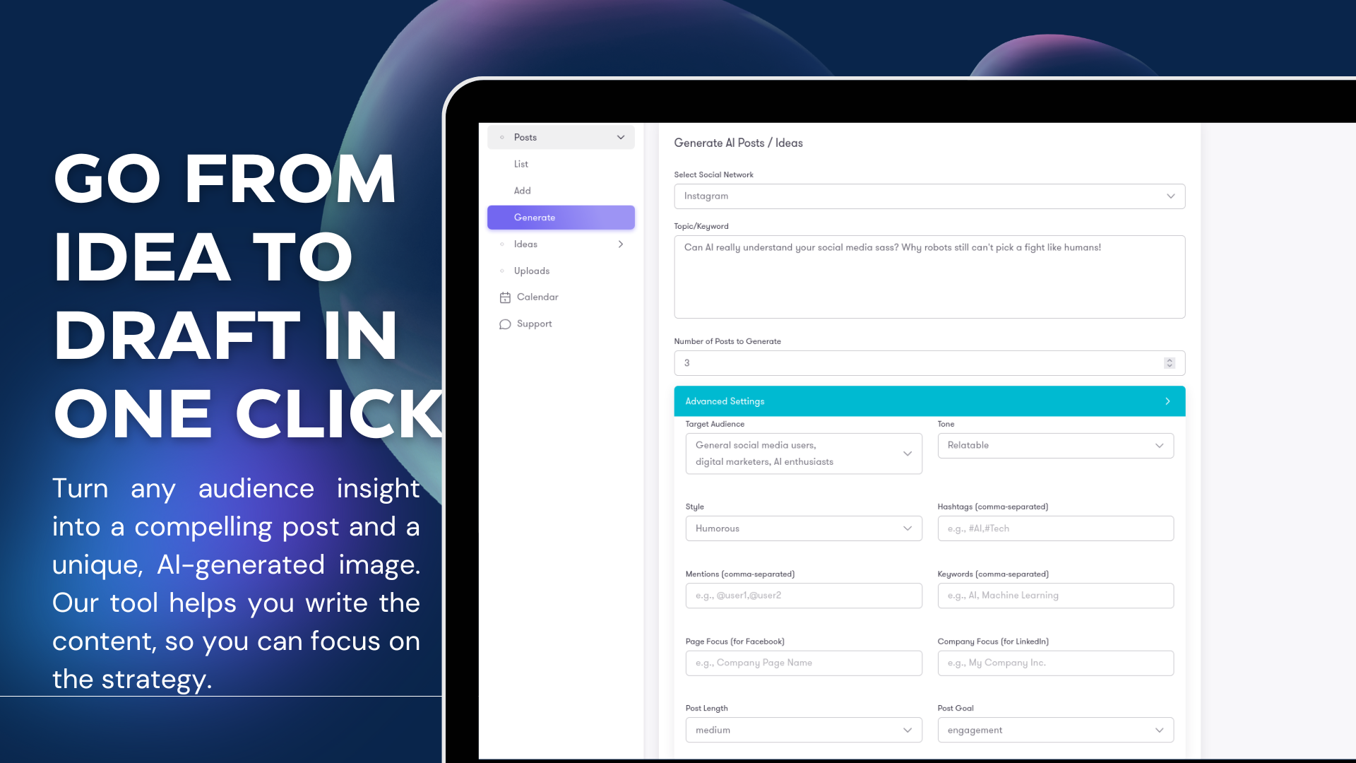AI-Researched Social Media Post Ideas screenshot 5