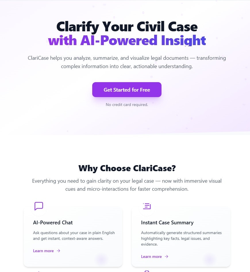 ClariCase screenshot 2