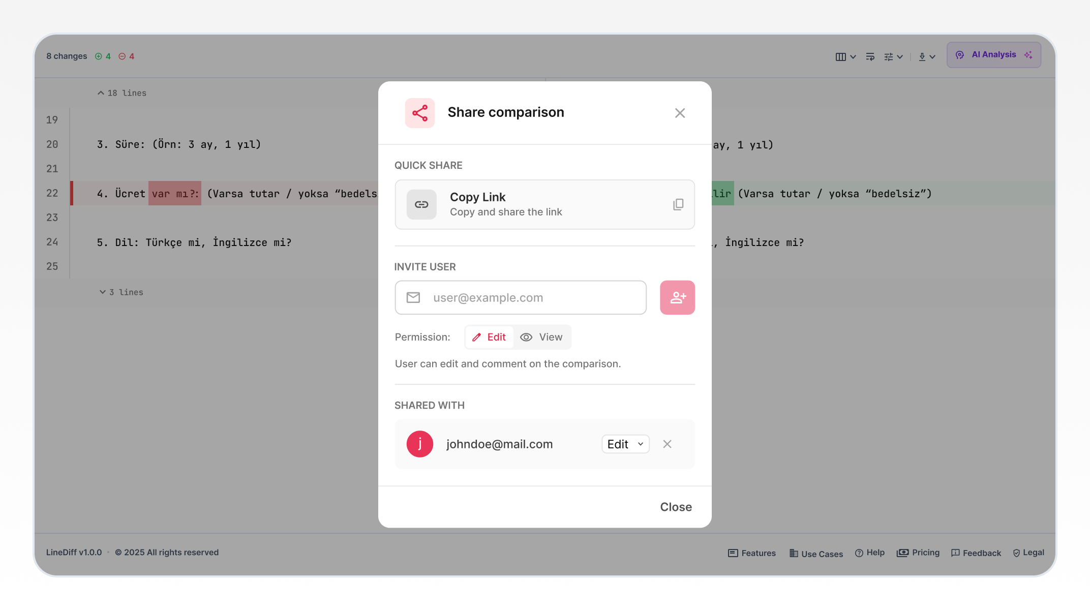 LineDiff screenshot 5