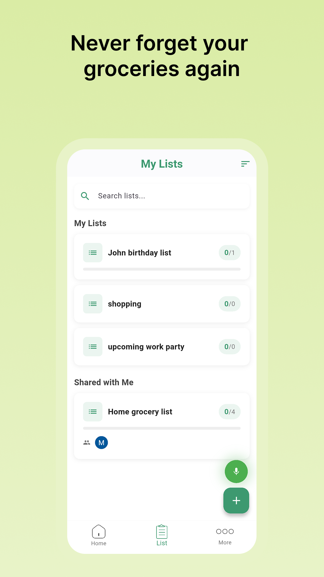 NestList screenshot 2