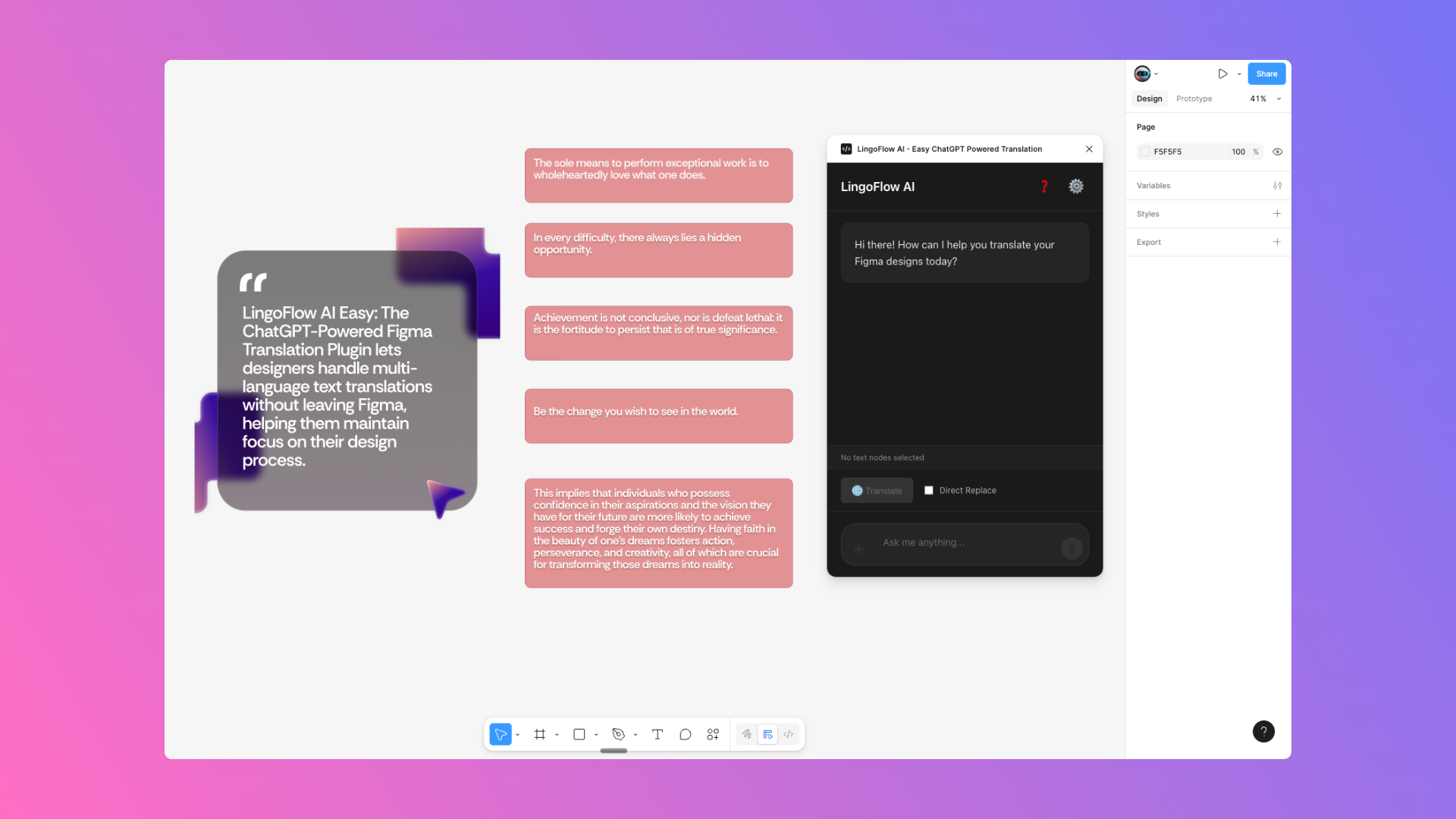 Figma Easy ChatGPT Translation screenshot 1