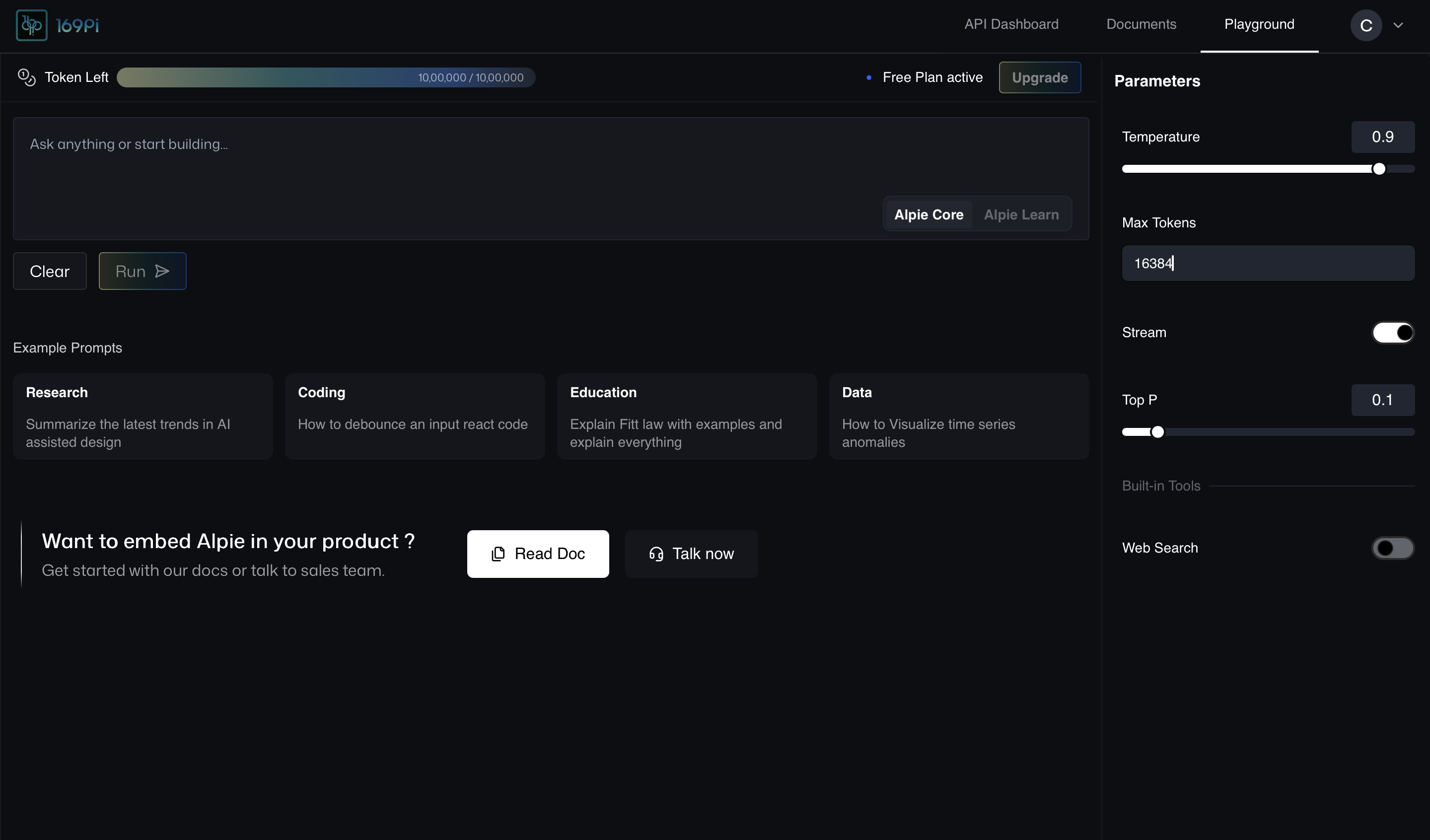 169Pi Playground screenshot 2
