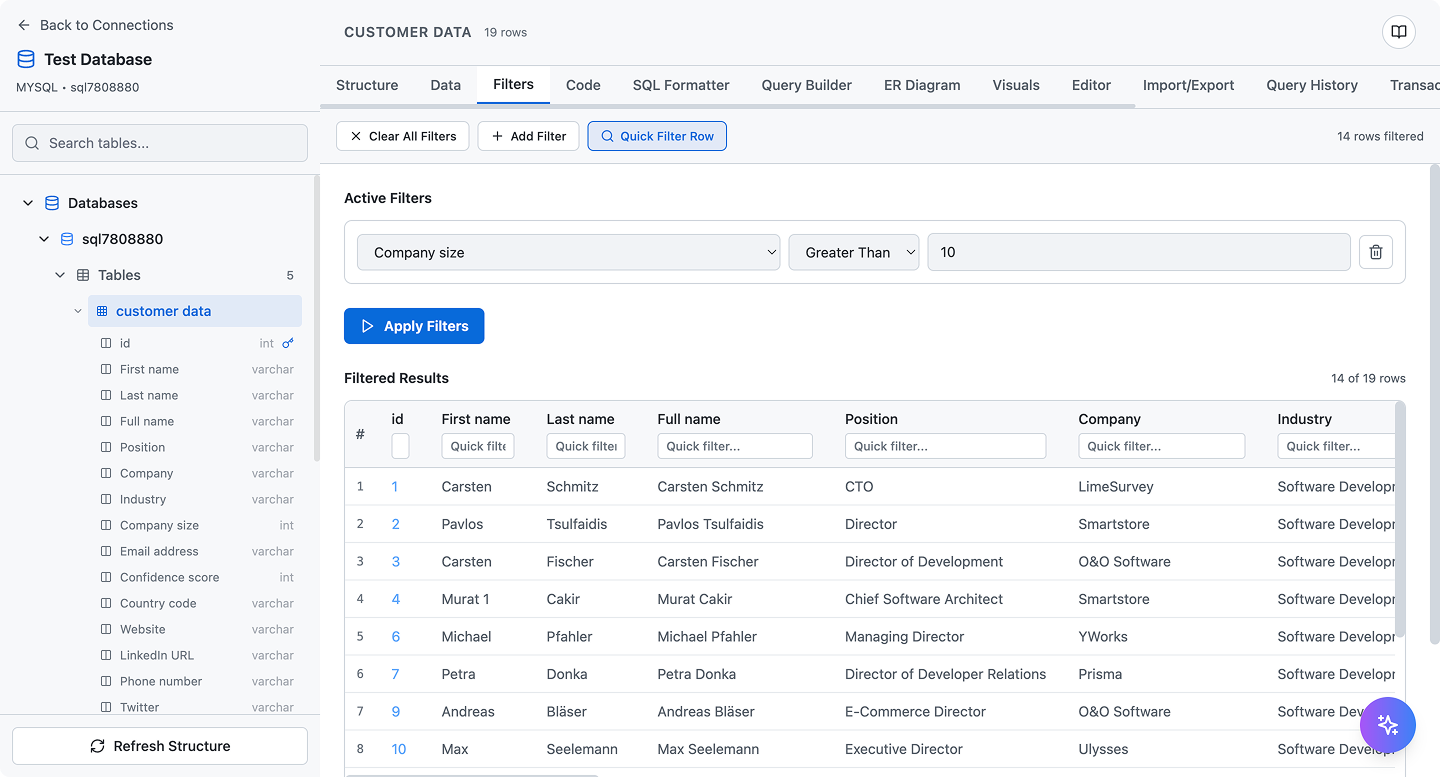 VPS Commander - SQL Data Builder screenshot 5