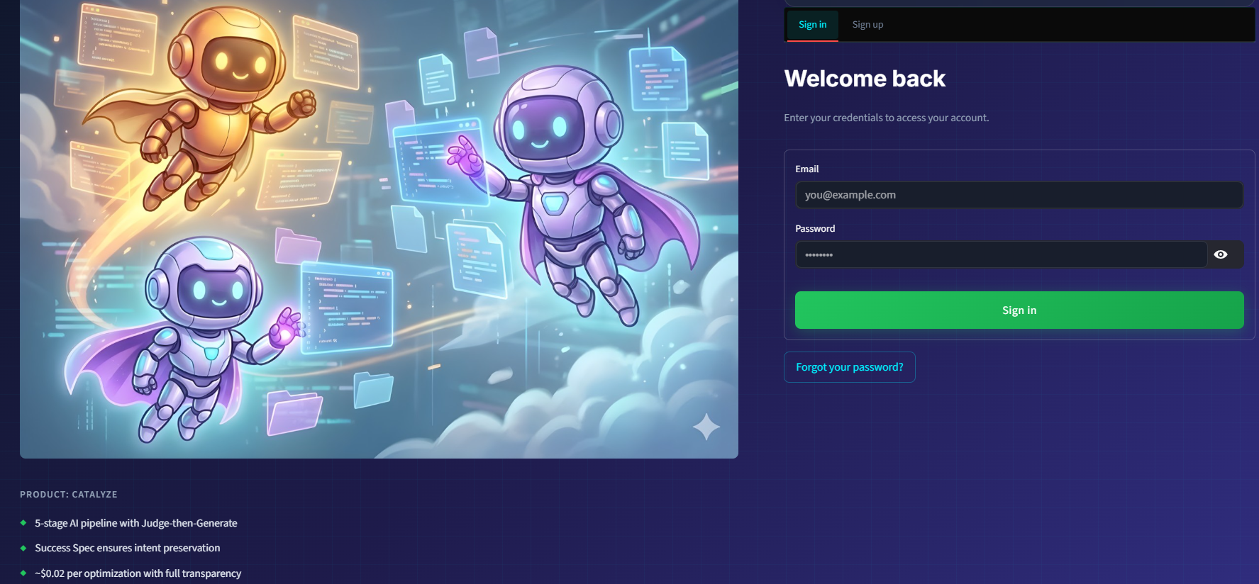 Catalyze screenshot 1